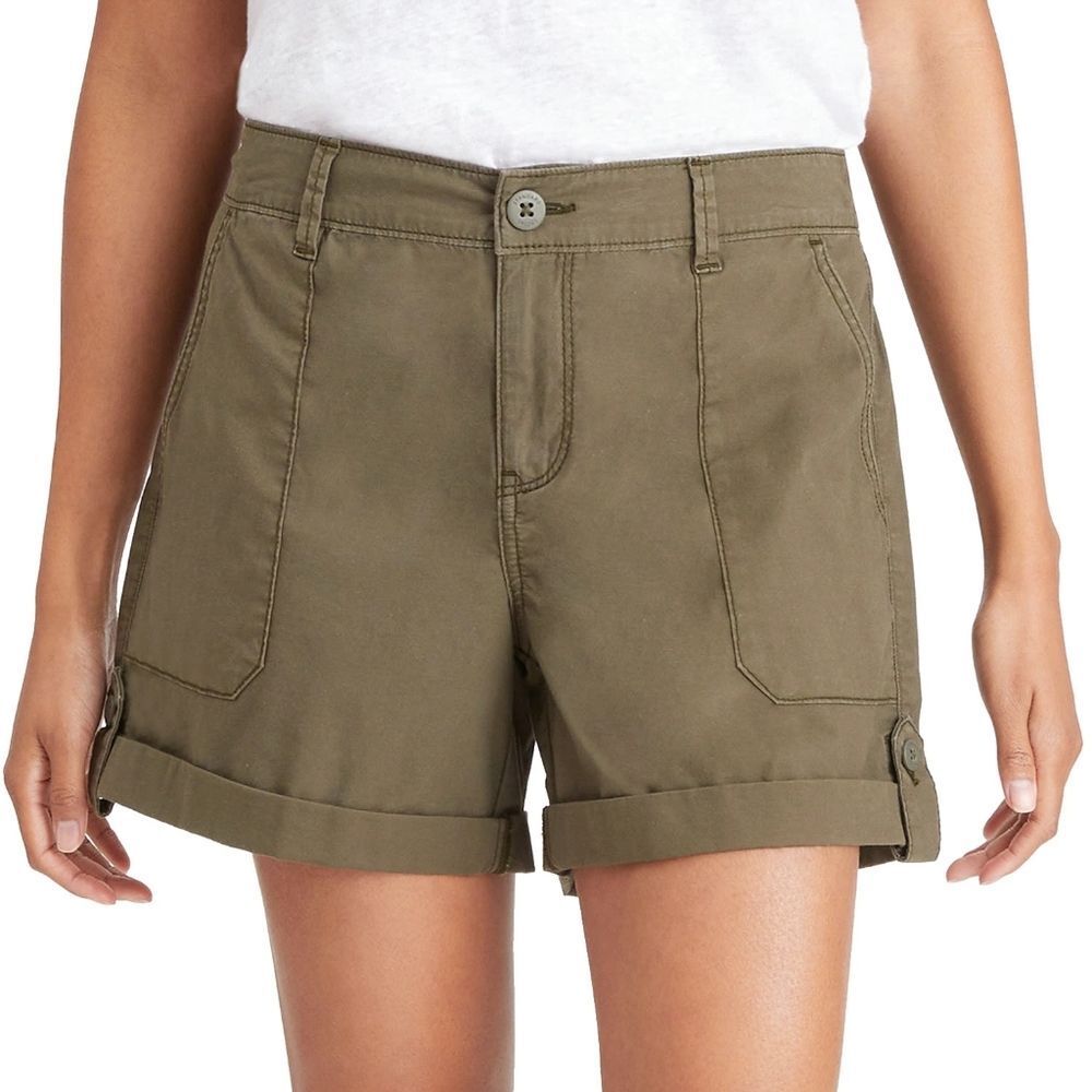 Social Standard Sanctuary Olive Green Casual Shorts